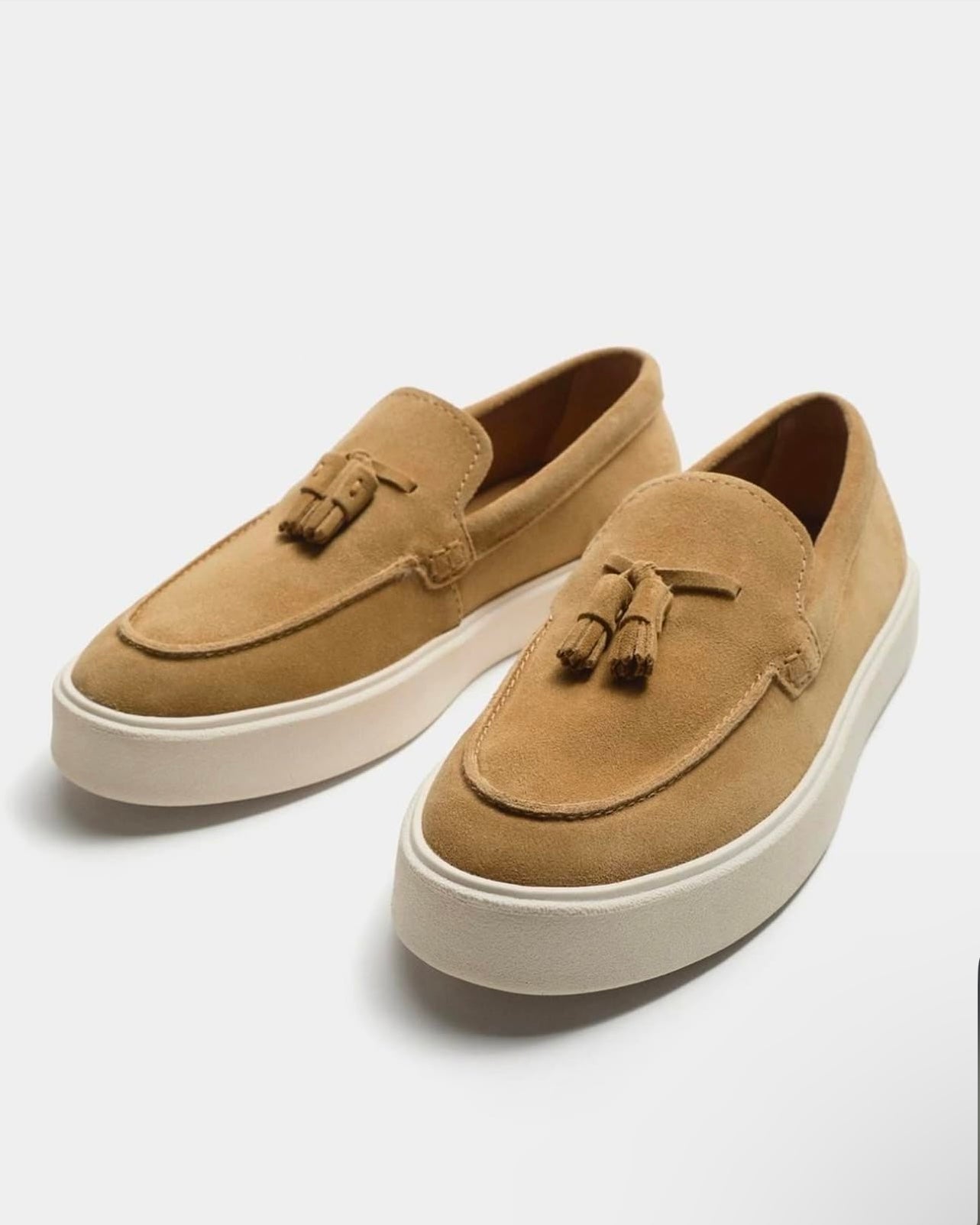 Zara Leather Tassel Loafers