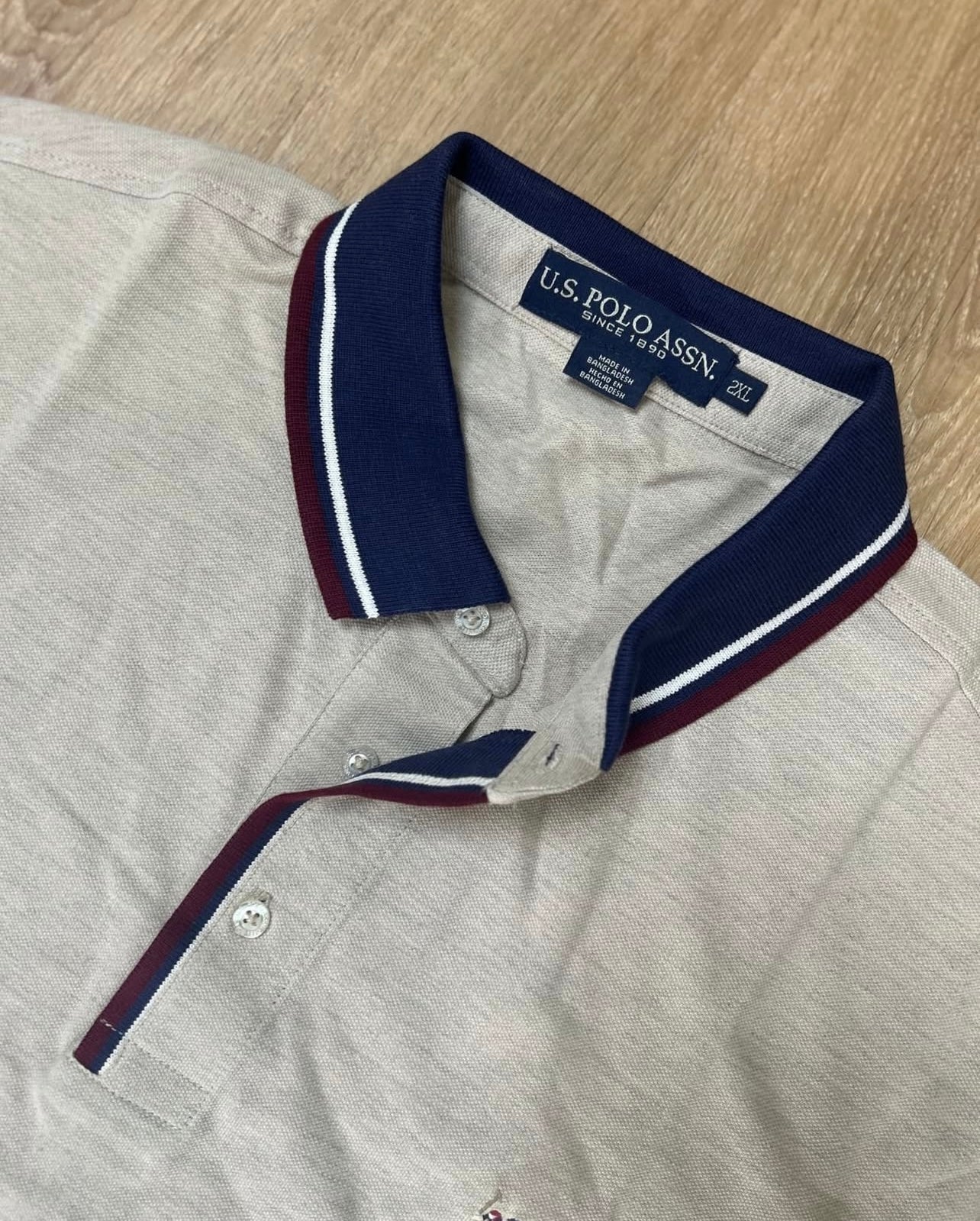 U S Polo Assn Regular Fit Polo Shirt in Tan