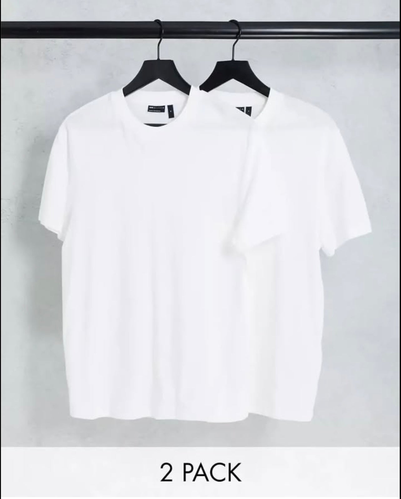 Asos 2-Pack Crew Neck T Shirt in White