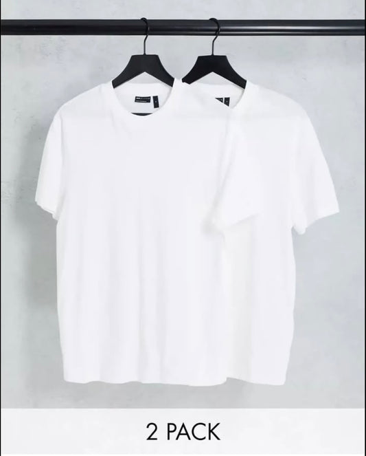 Asos 2-Pack Crew Neck T Shirt in White