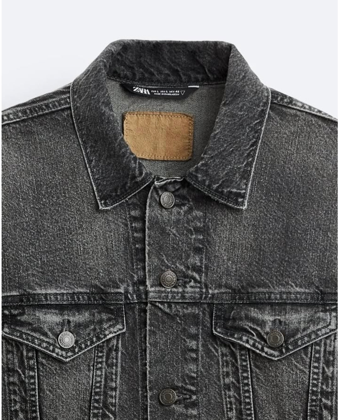 Zara Denim Jacket in Charcoal Wash
