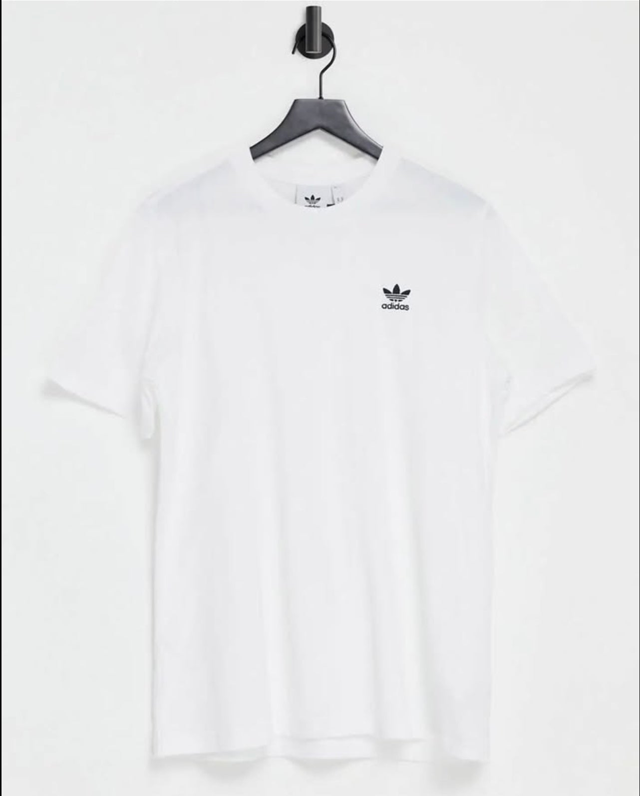 Adidas Regular Fit White T Shirt With Trefoil Logo