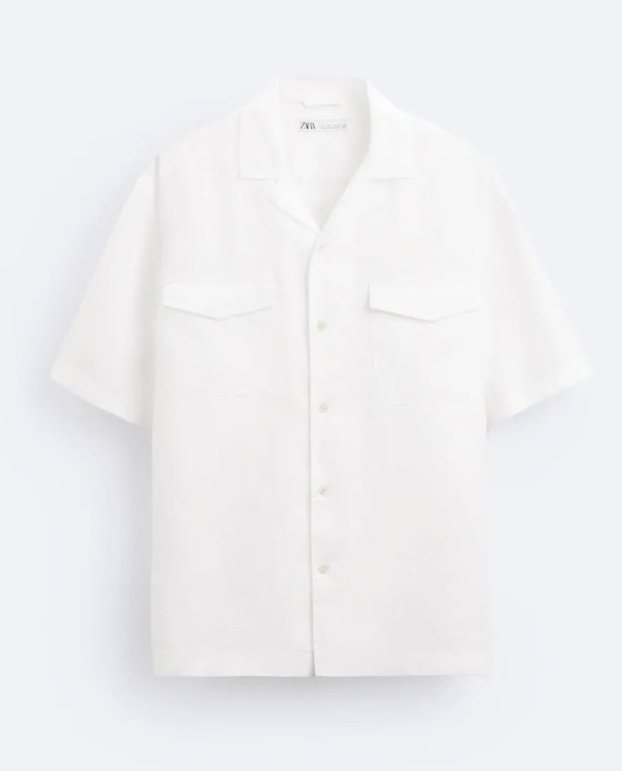 Zara White Shirt in Linen