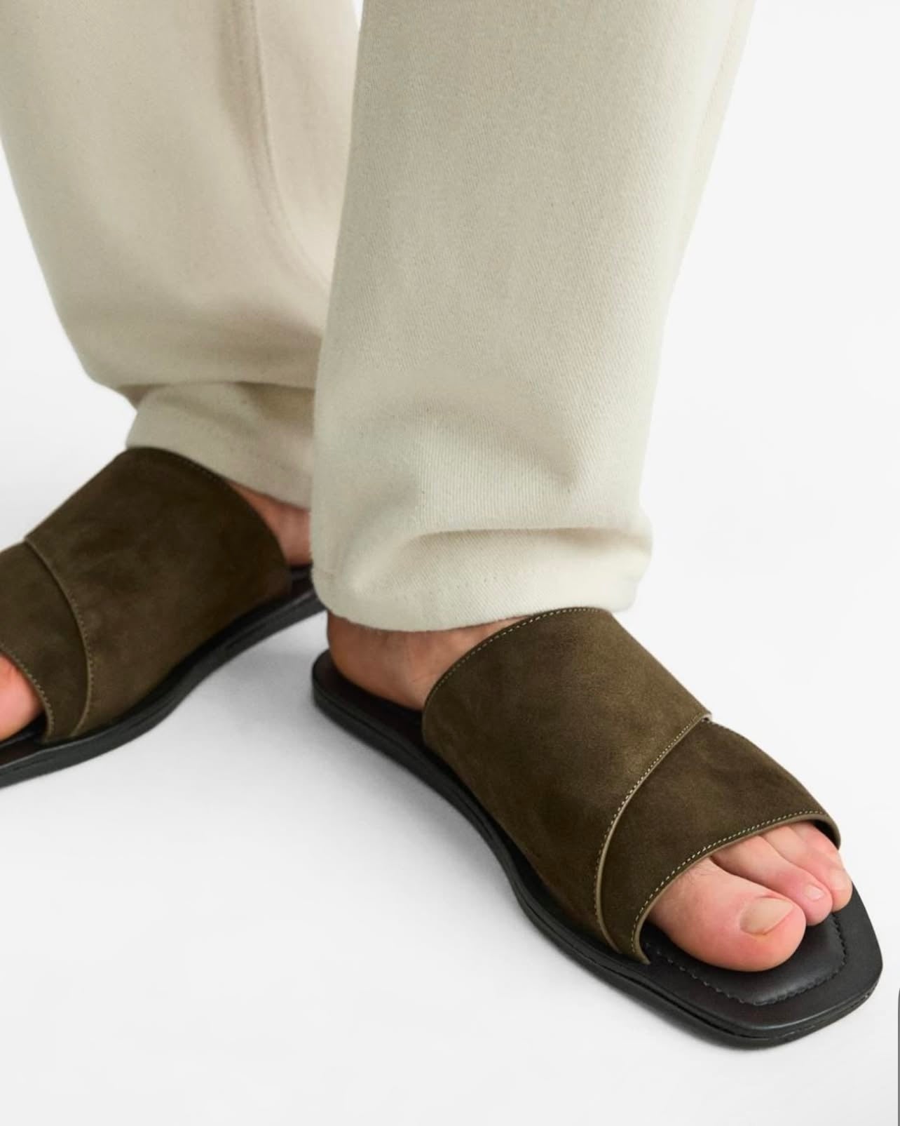 Zara Leather Sandal in Suede