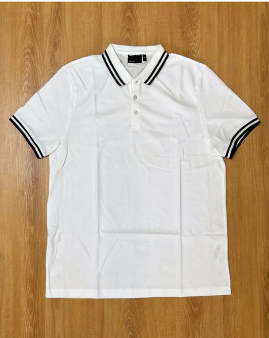 Asos Regular Fit Pique Polo Shirt in White