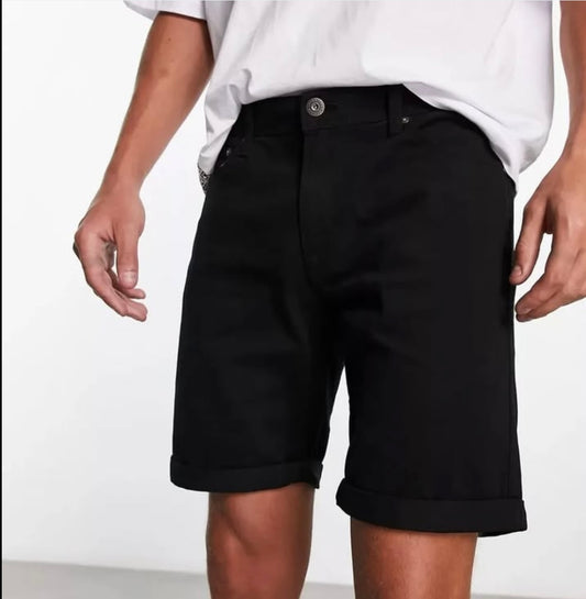 Jack & Jones Denim Shorts in Black