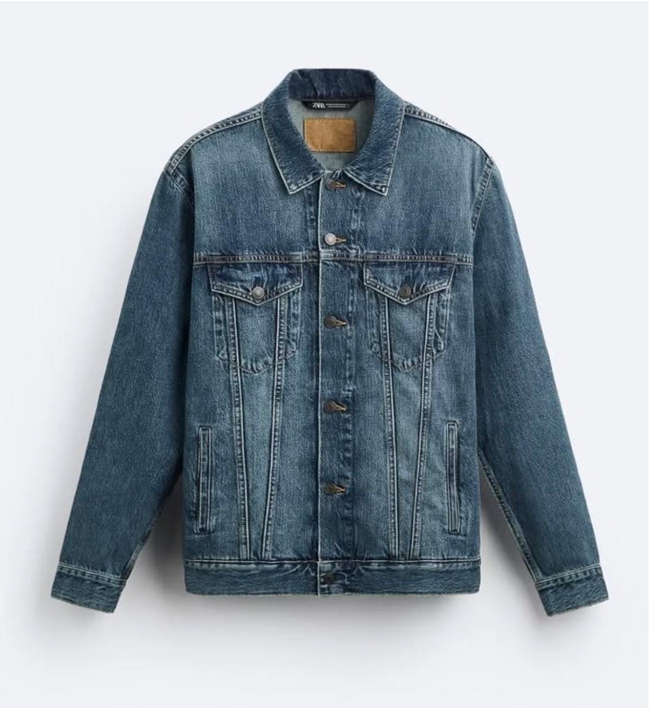 Zara Denim Jacket in Blue Wash