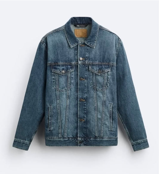 Zara Denim Jacket in Blue Wash
