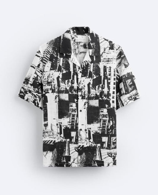 Zara Regular Fit Textured Shirt in Pattern