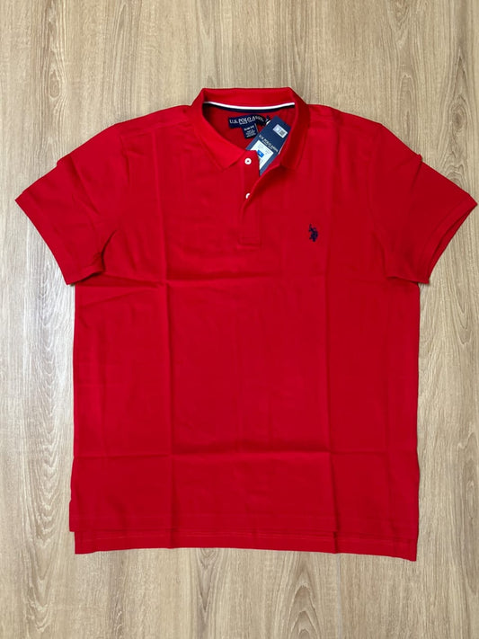 U S Polo Assn Textured Cotton Polo Shirt