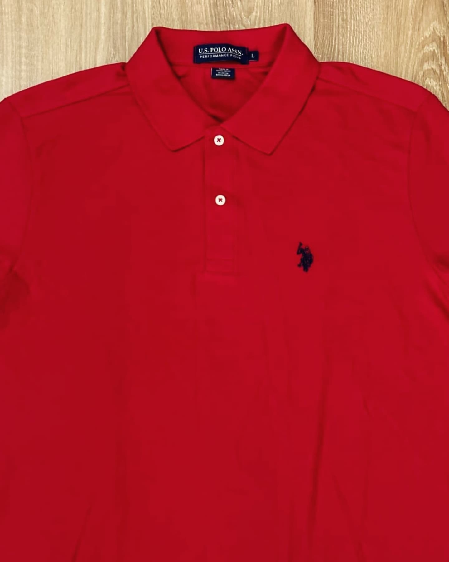 US Polo Assn Performance Polo Shirt in Red