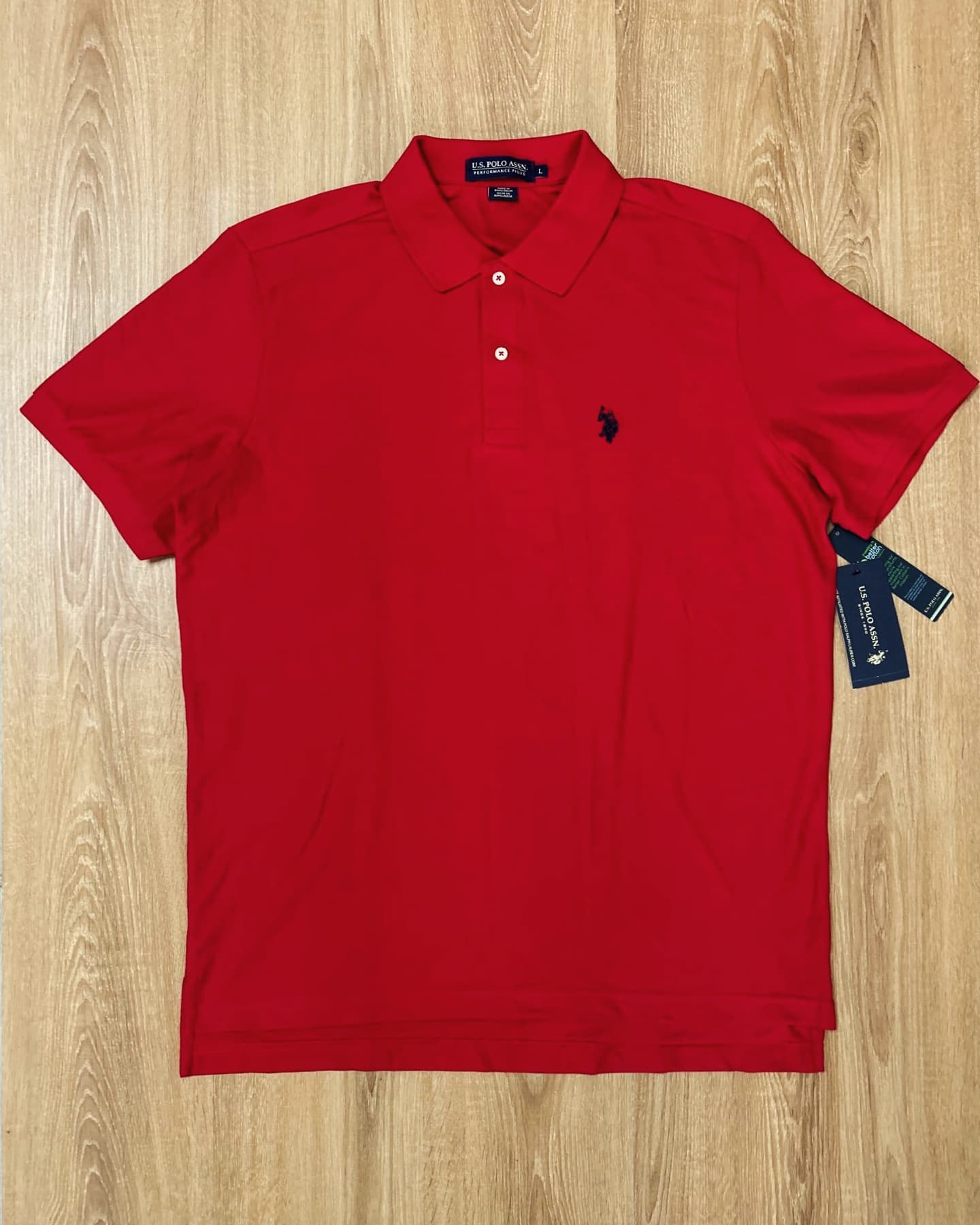 US Polo Assn Performance Polo Shirt in Red
