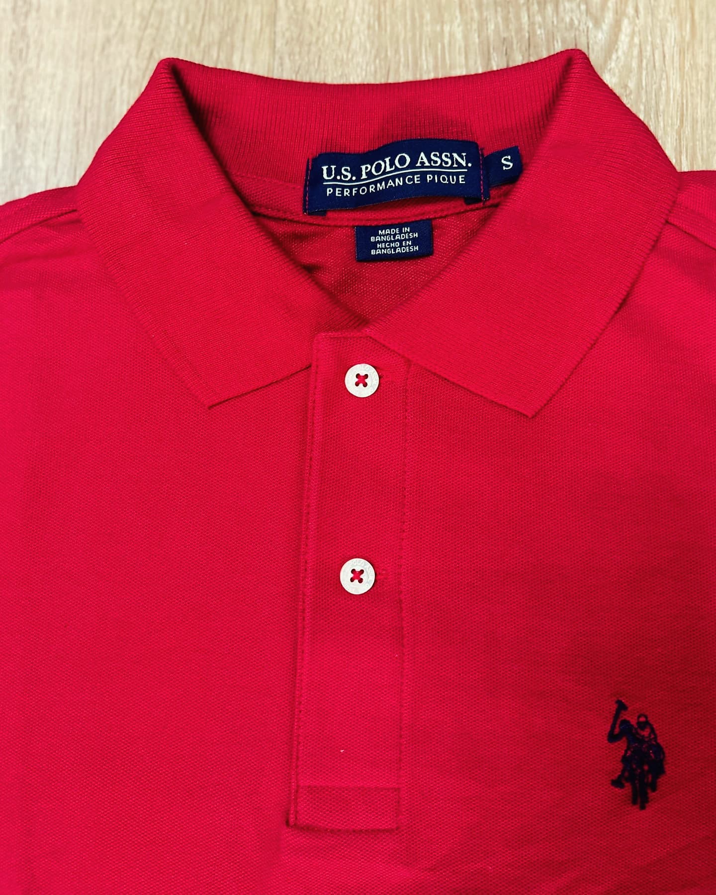 US Polo Assn Performance Polo Shirt in Red