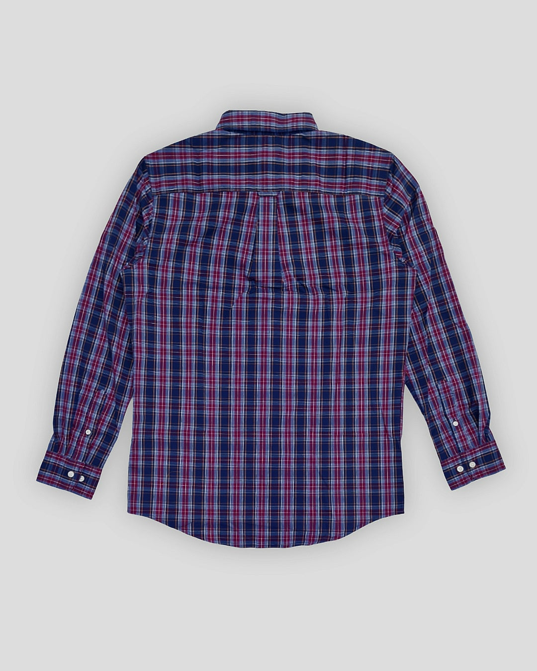 Chaps - Regular Fit Shirt in Navy Plaid