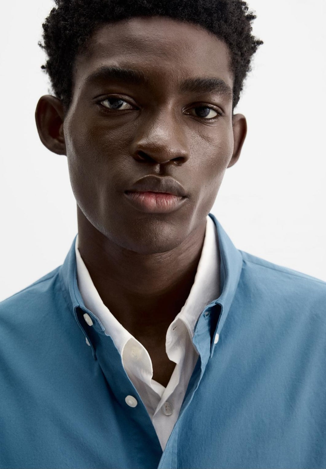 Zara - Regular Fit Cotton Shirt in Blue