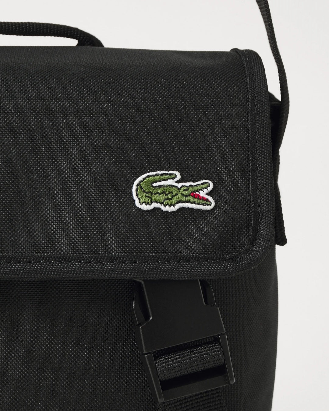 Lacoste Neocroc Messenger Bag In Black