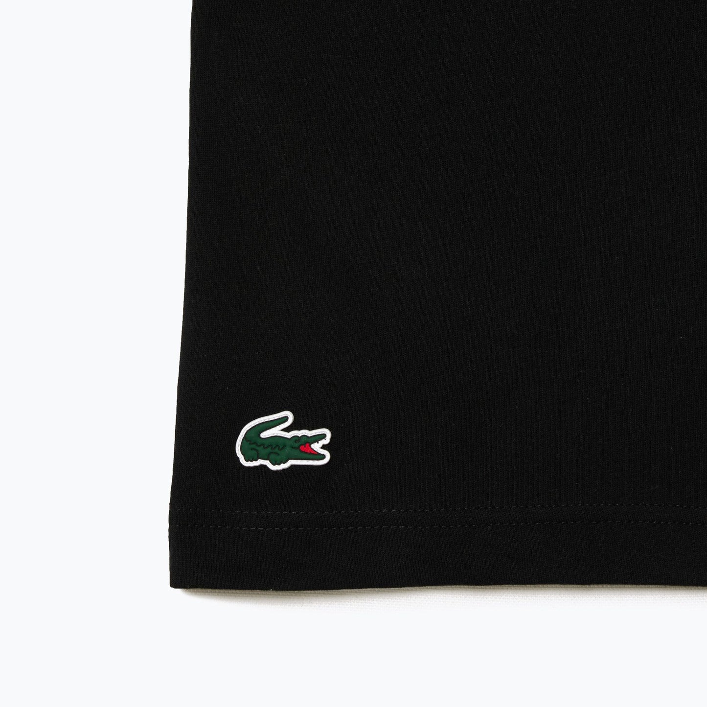 Lacoste Regular Fit Ultra Dry Logo Sport T-Shirt In Black