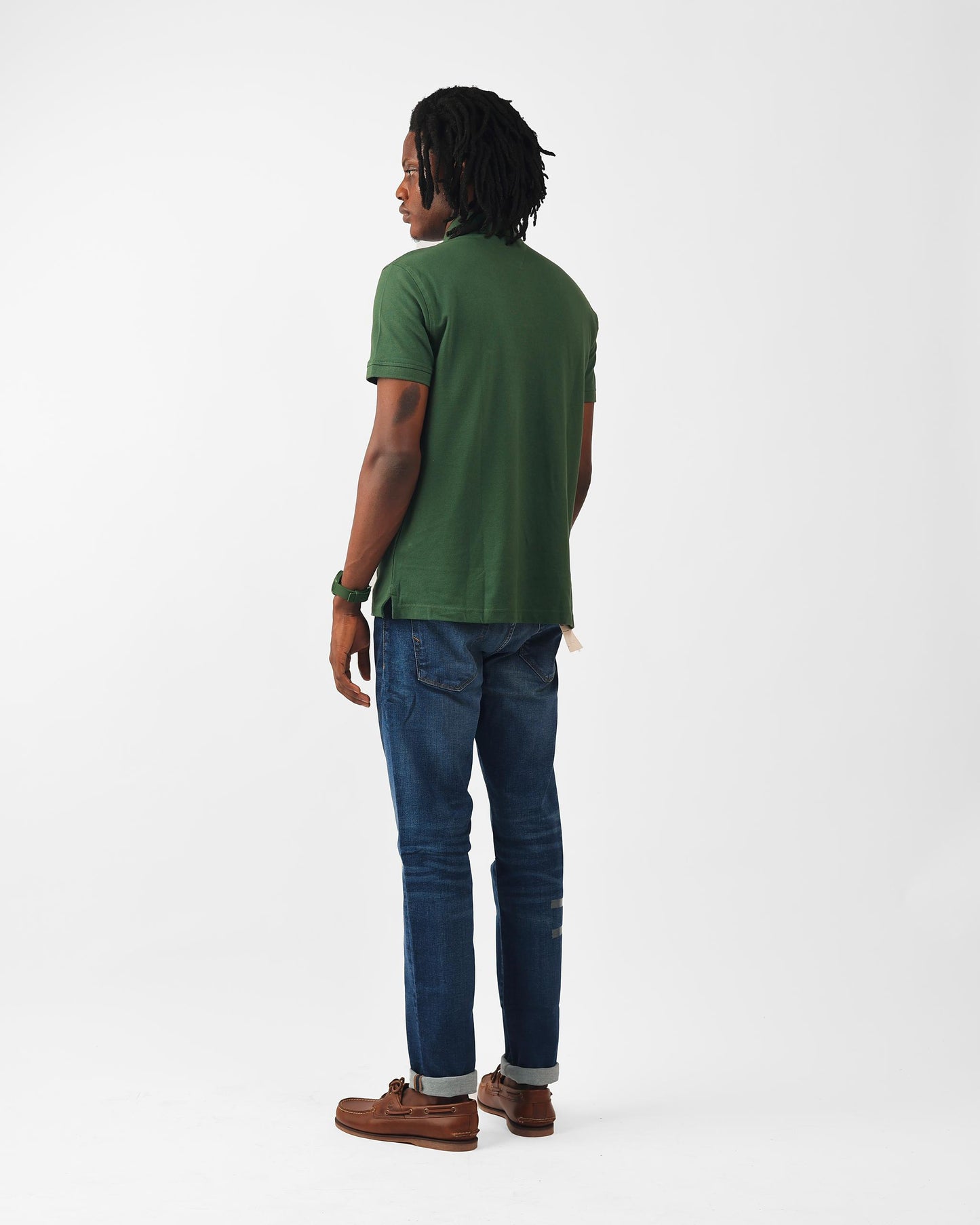 Tommy Hilfiger Regular Fit Green Short-Sleeve Stretch Polo
