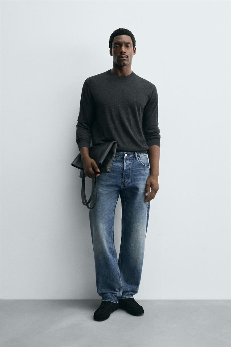 Zara Relaxed Straight Fit Denim Pant