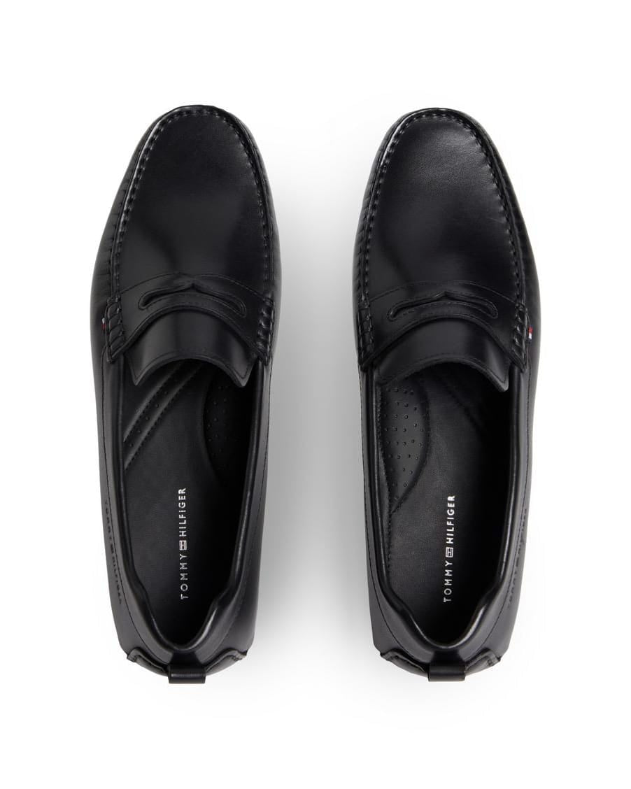 Leather slip-on Loafers in black
