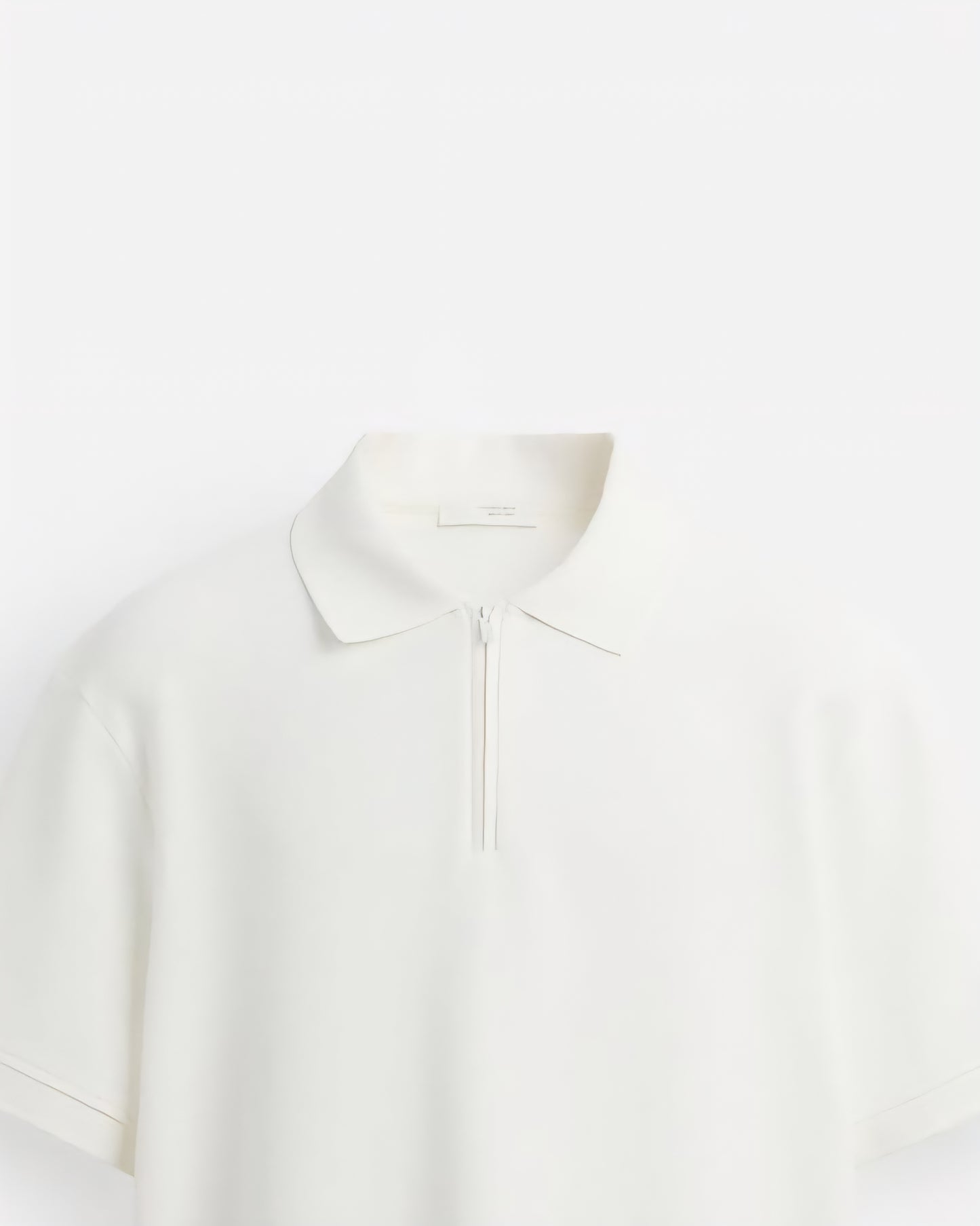 Zara Textured Polo in White