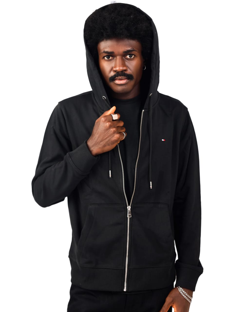 Tommy Hilfiger Black Zip-Through Hoodie
