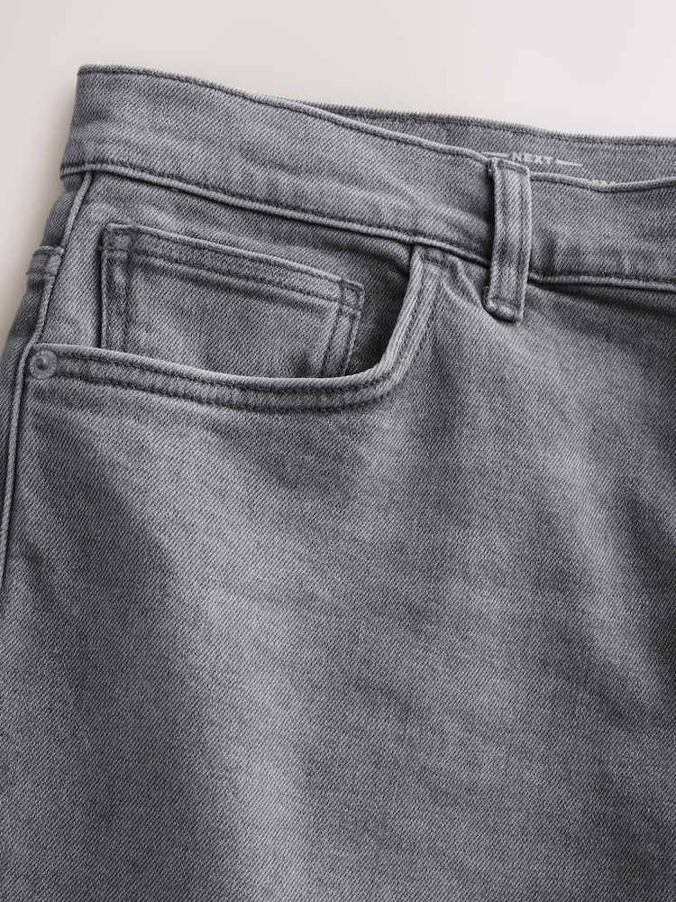 New Look Straight Fit Denim Pant In Grey