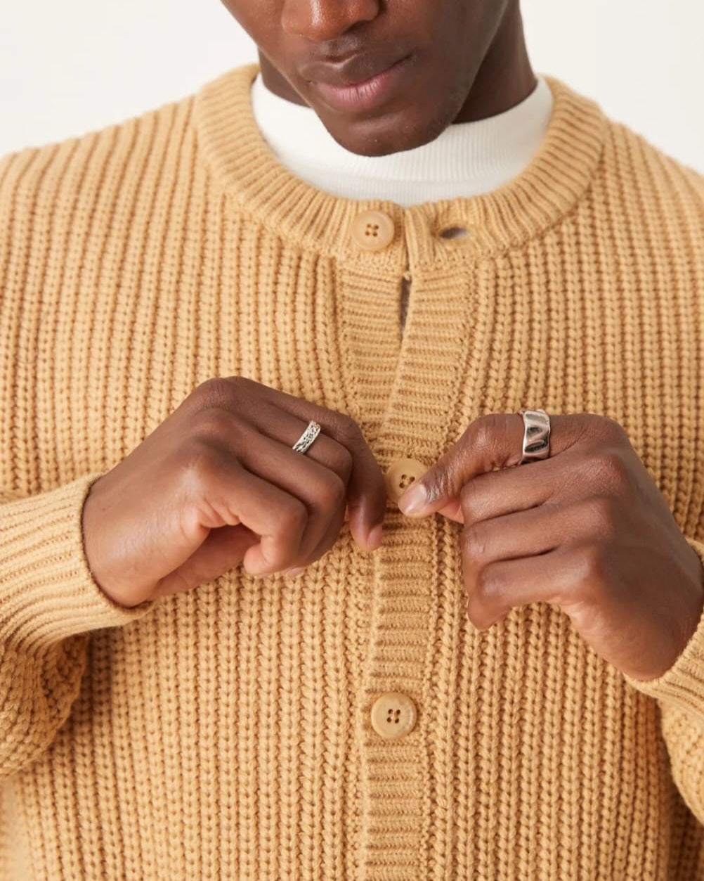 Asos Oversized Ribbed Cardigan in Oatmeal