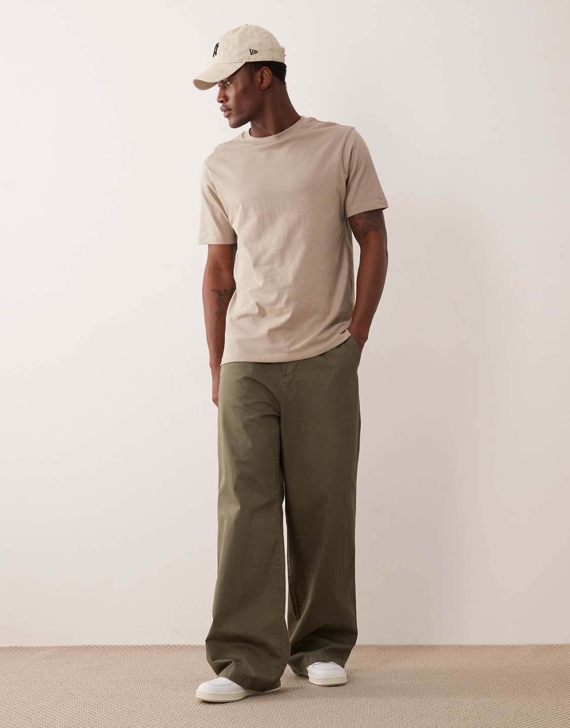 Asos Regular Fit Essential T-Shirt In Beige