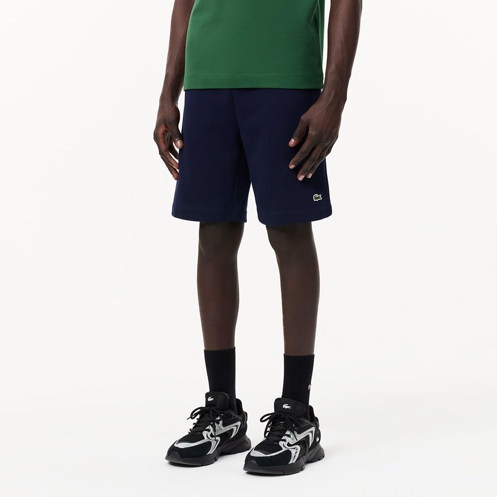 Lacoste Regular Fit Fleece Short In Navy