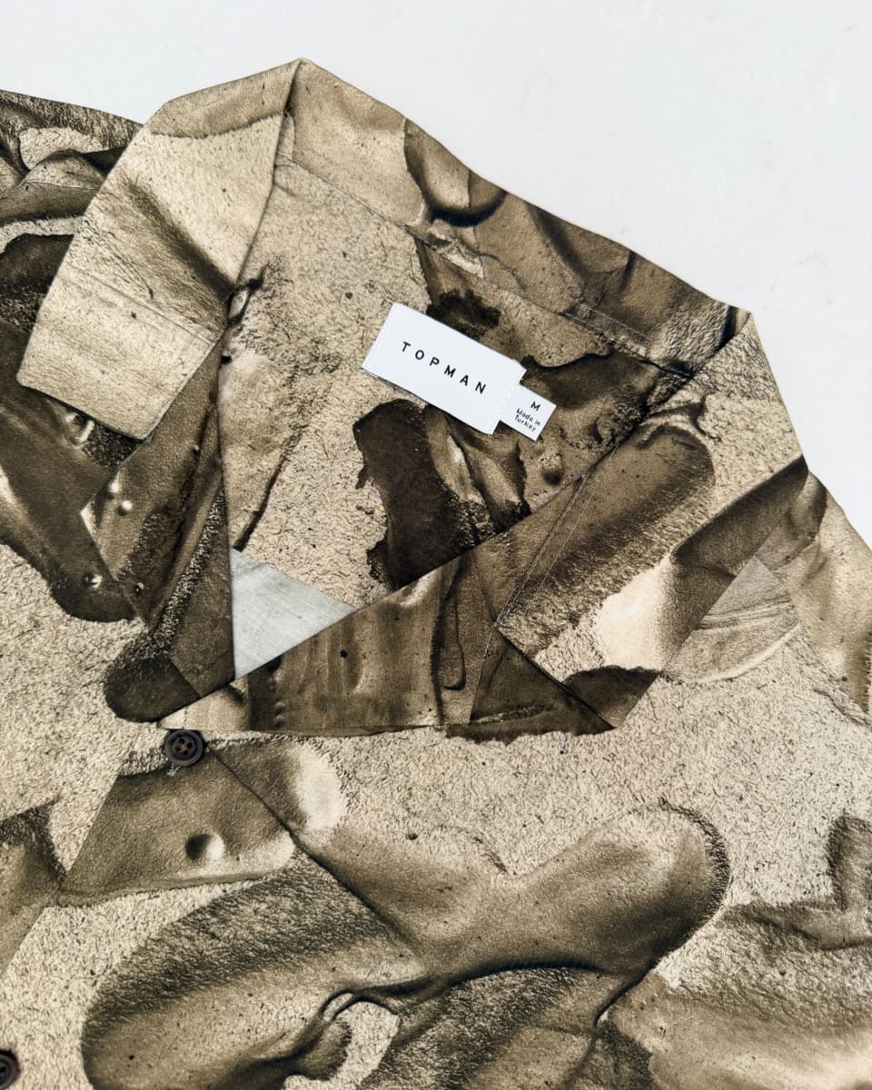 Topman Relaxed Fit Metal Print Shirt