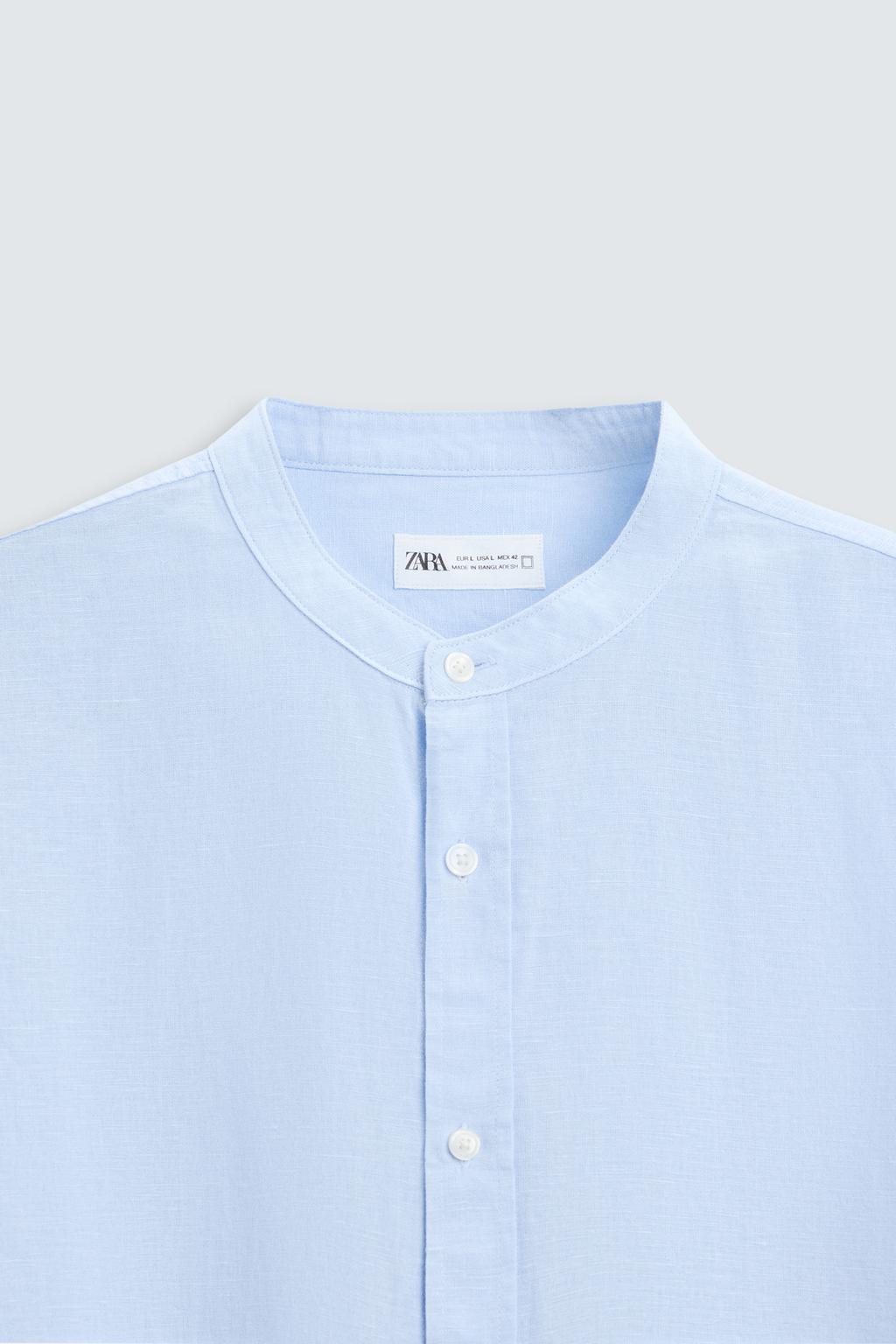 Zara Blue Oxford Cotton Shirt