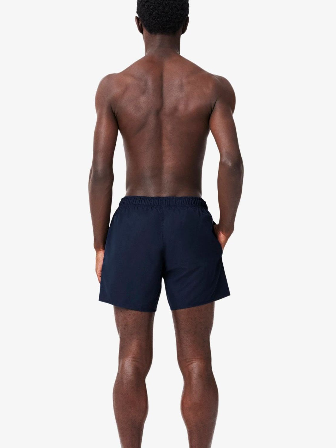 Lacoste Regular Fit Polyester Mid Length Mono chrome Swim Trunk In Navy