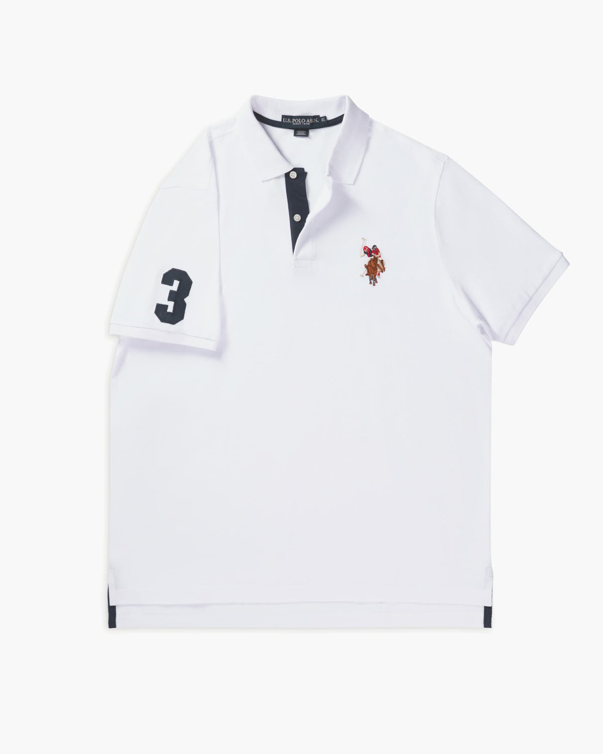 Regular Fit Pique Polo Shirt in White