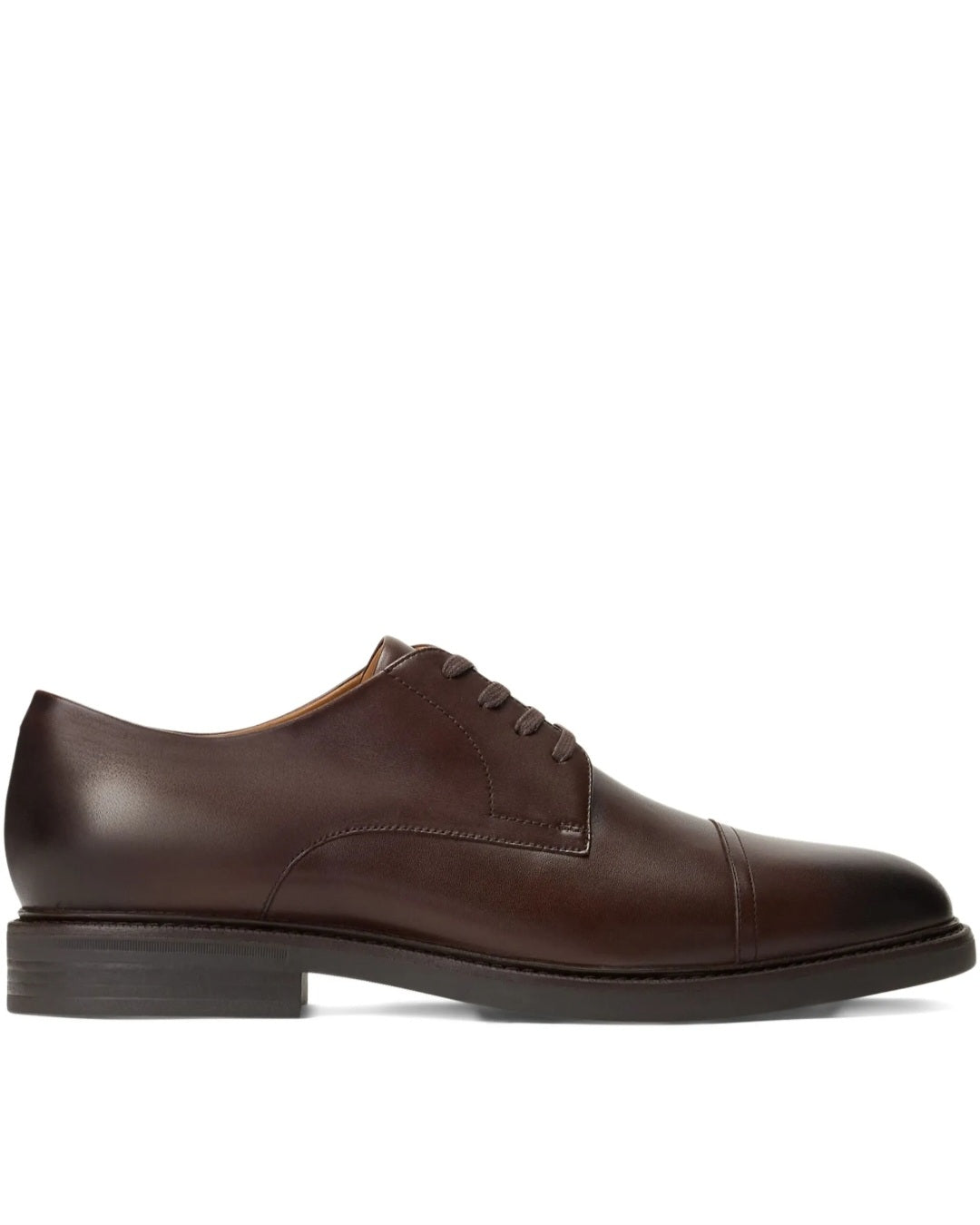 Polo Ralph Lauren Brown Asher Captoe Leather Loafer In Brown
