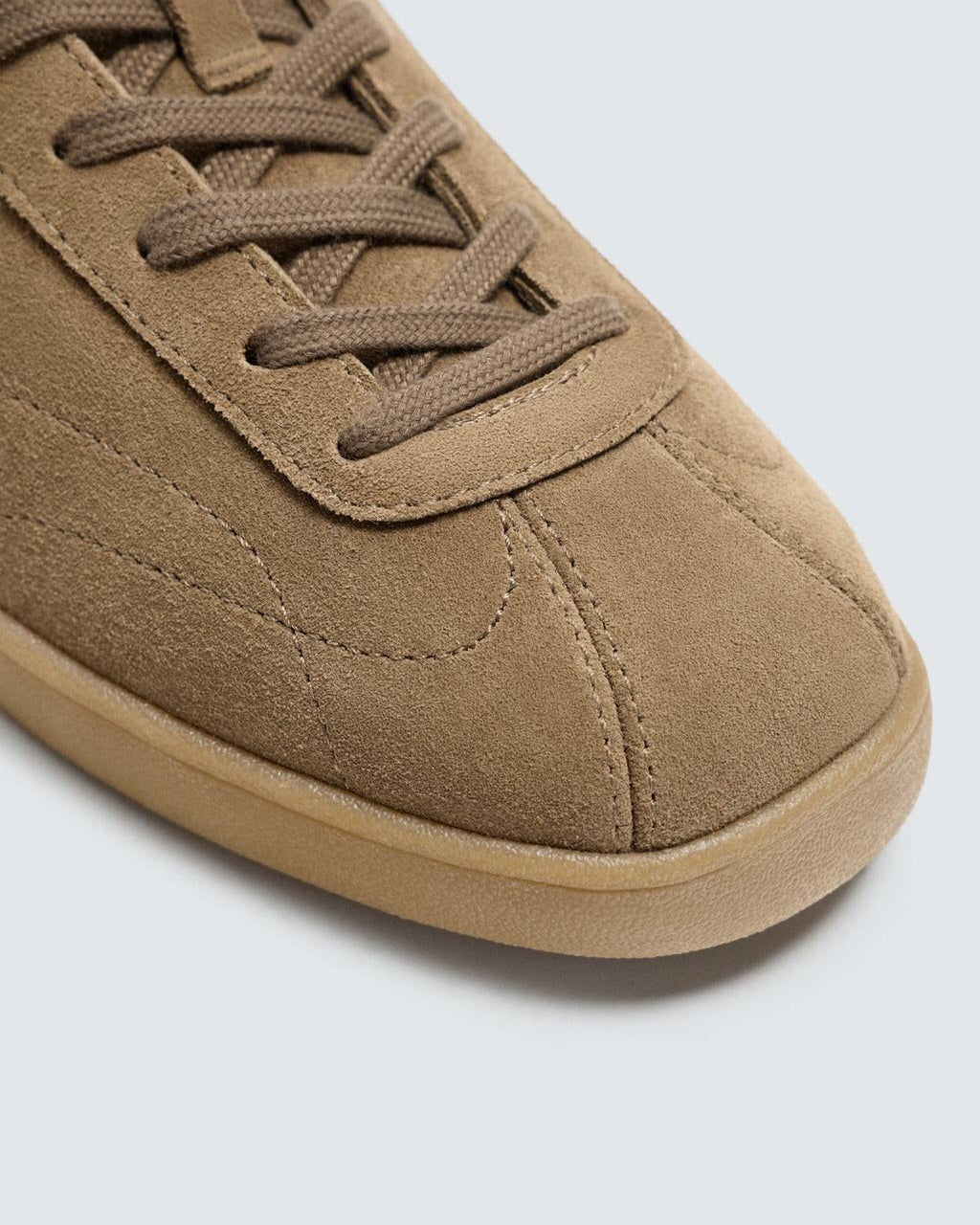 Zara Leather Trainers in Brown