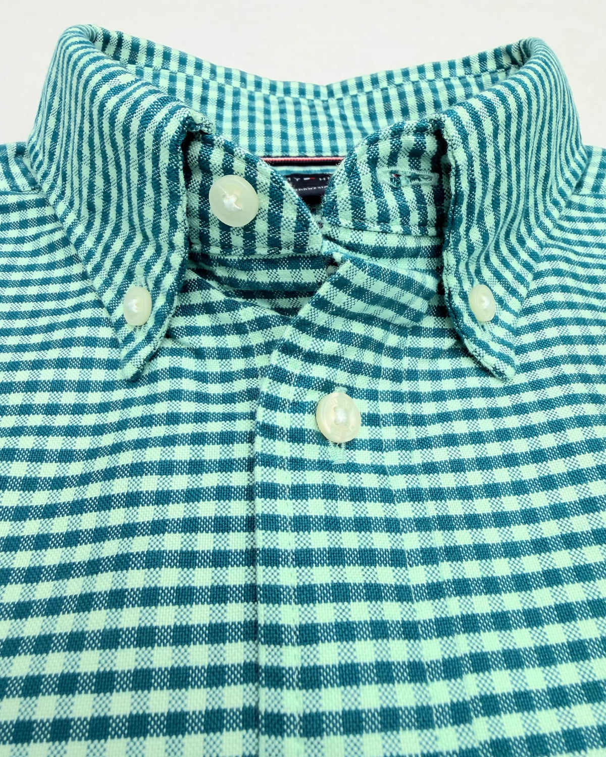 Tommy Hilfiger Regular Fit Oxford Gingham Shirt in Green