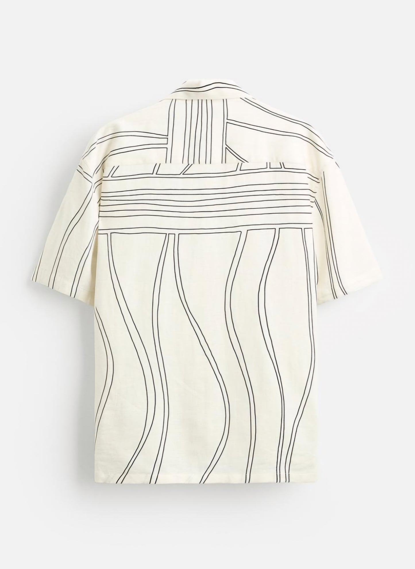 Zara - Cotton / Linen Blend Shirt in Pattern