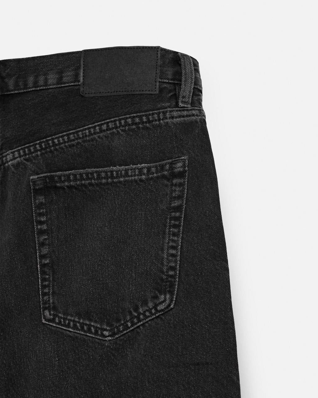 Zara Black Denim Straight-leg Short