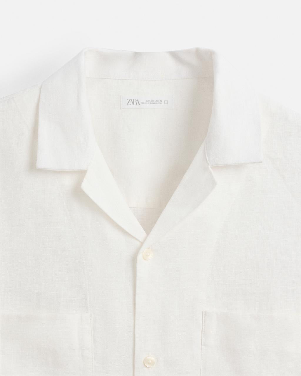 Zara Off-White Linen Shirt