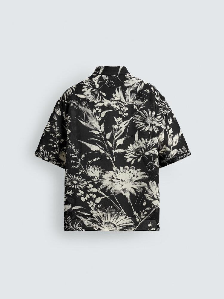 Zara Regular Fit Linen-Viscose Cactus Shirt