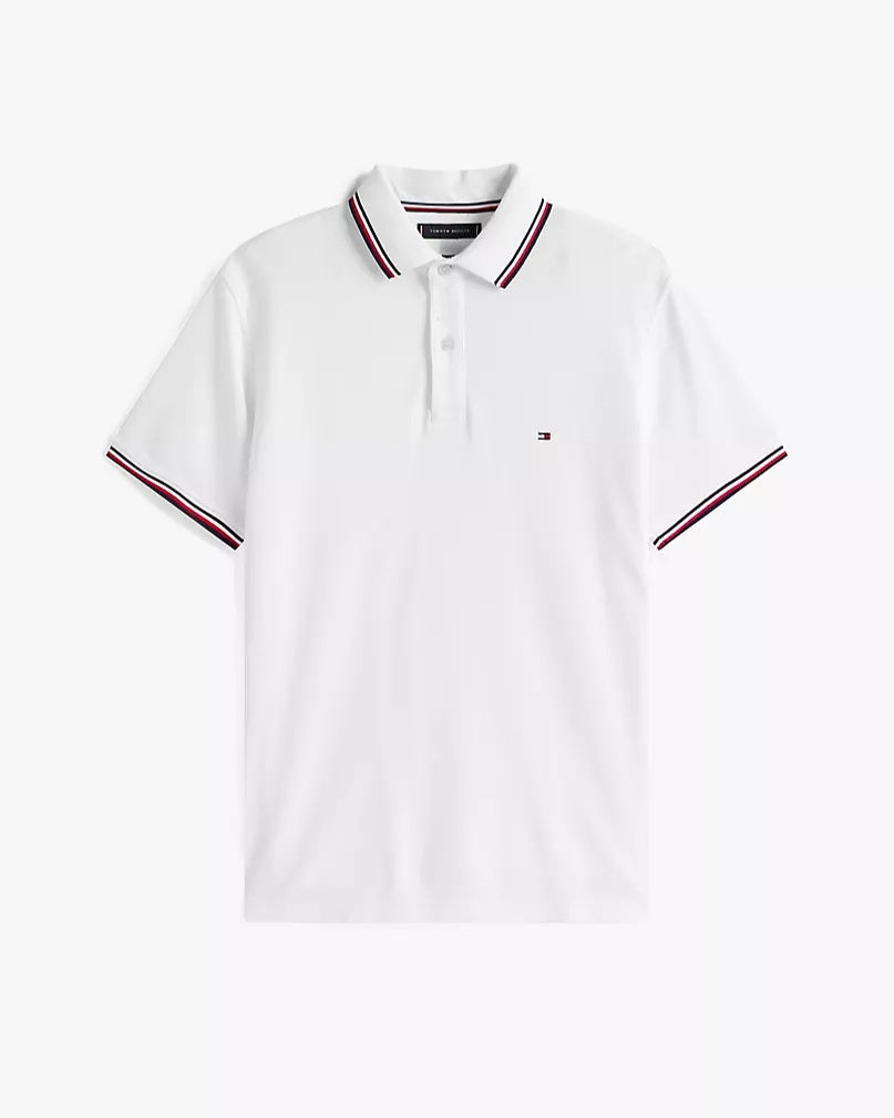 Tommy Hilfiger Regular Fit White Wicking Polo Shirt