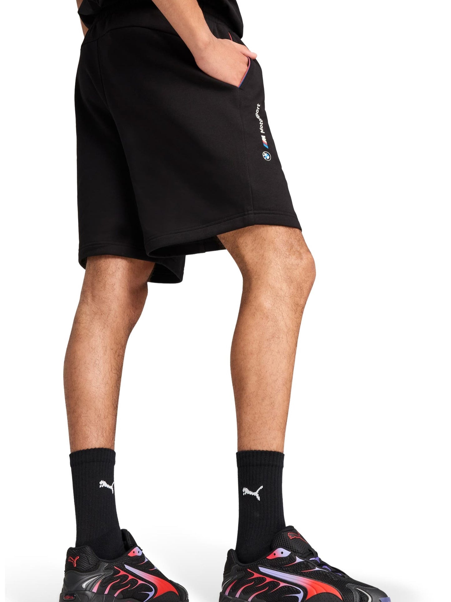 Puma X BMW Motorsport Regular Fit Shorts In Black