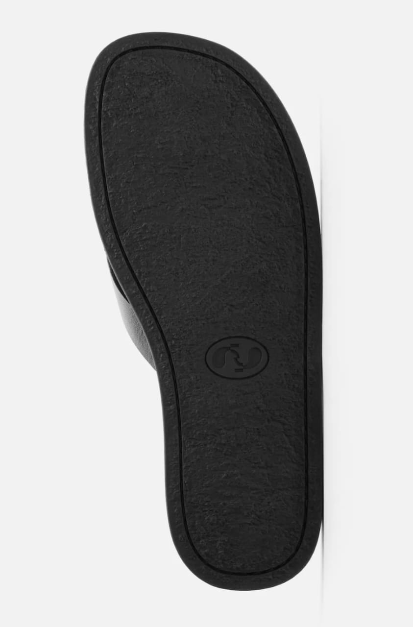 Zara Leather Sandal in All Black
