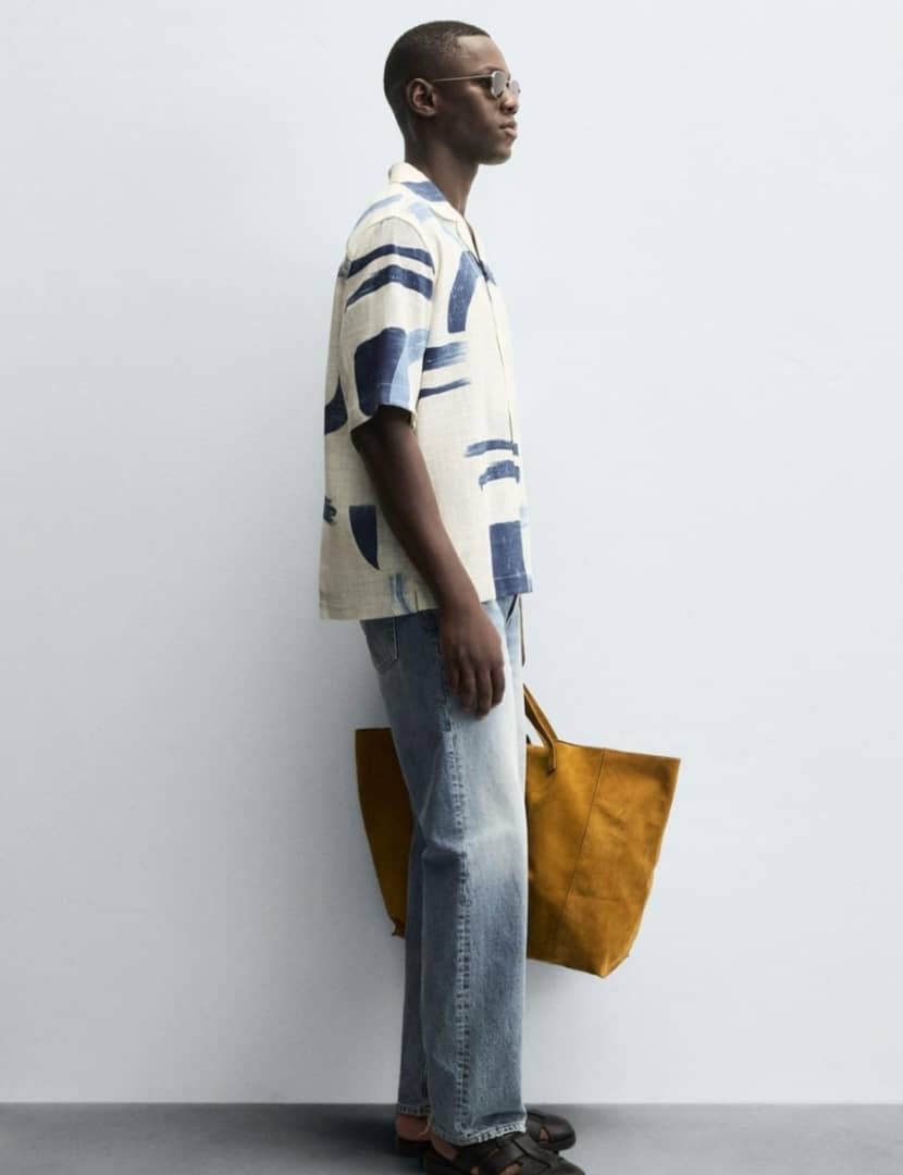 Zara Shirt in Blue Pattern