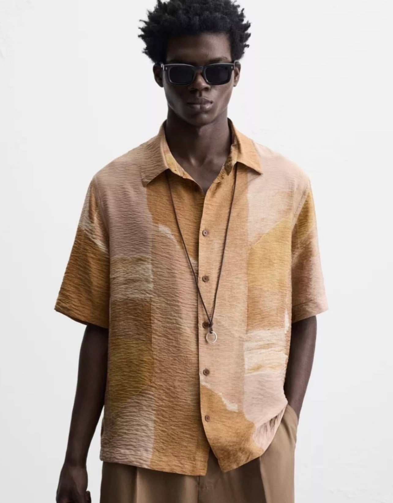 Zara Shirt in Brown Pattern