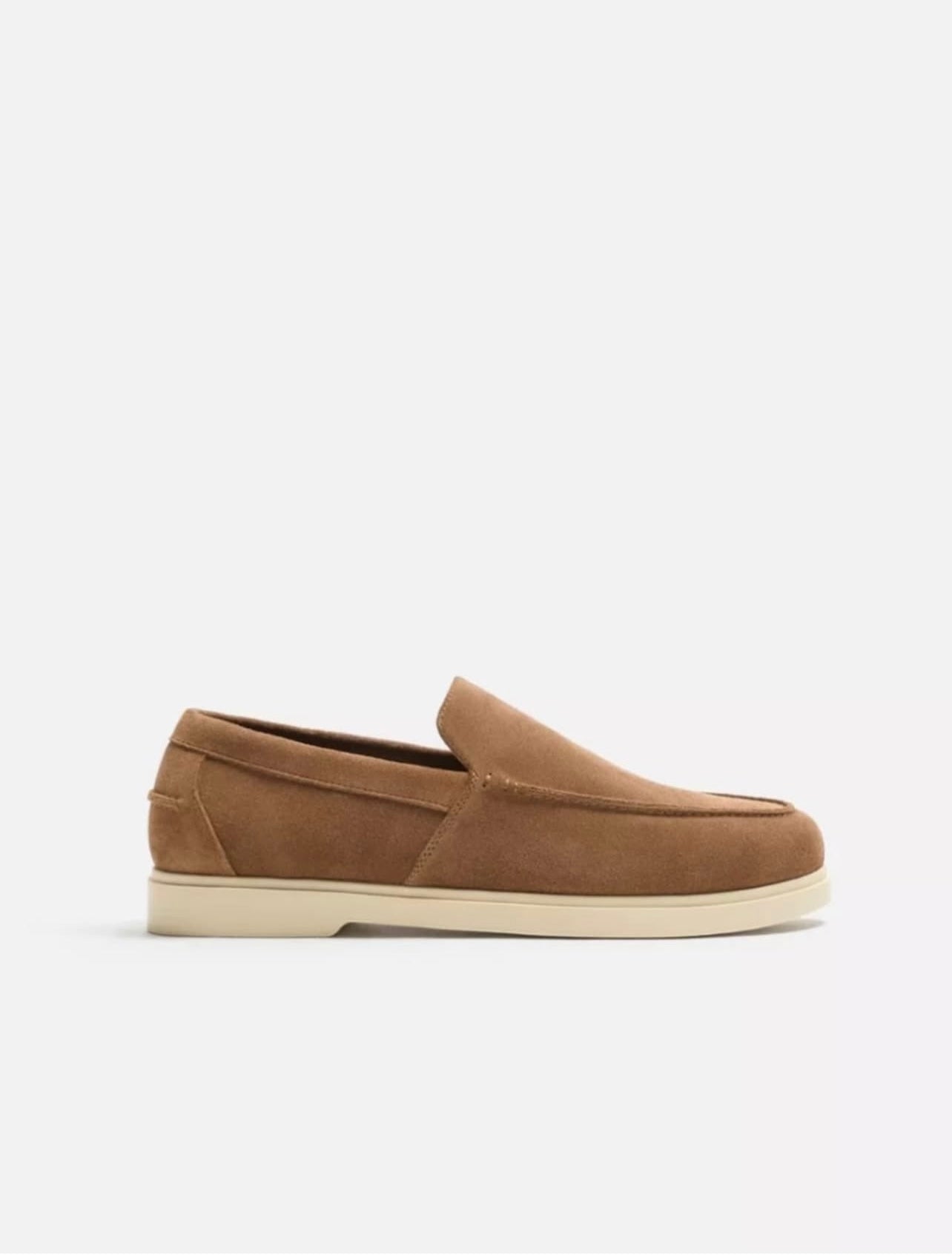 Zara Leather Loafers in Brown