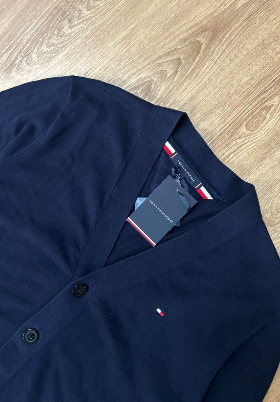 Tommy Hilfiger Button Up Cardigan/  Sweater in Navy