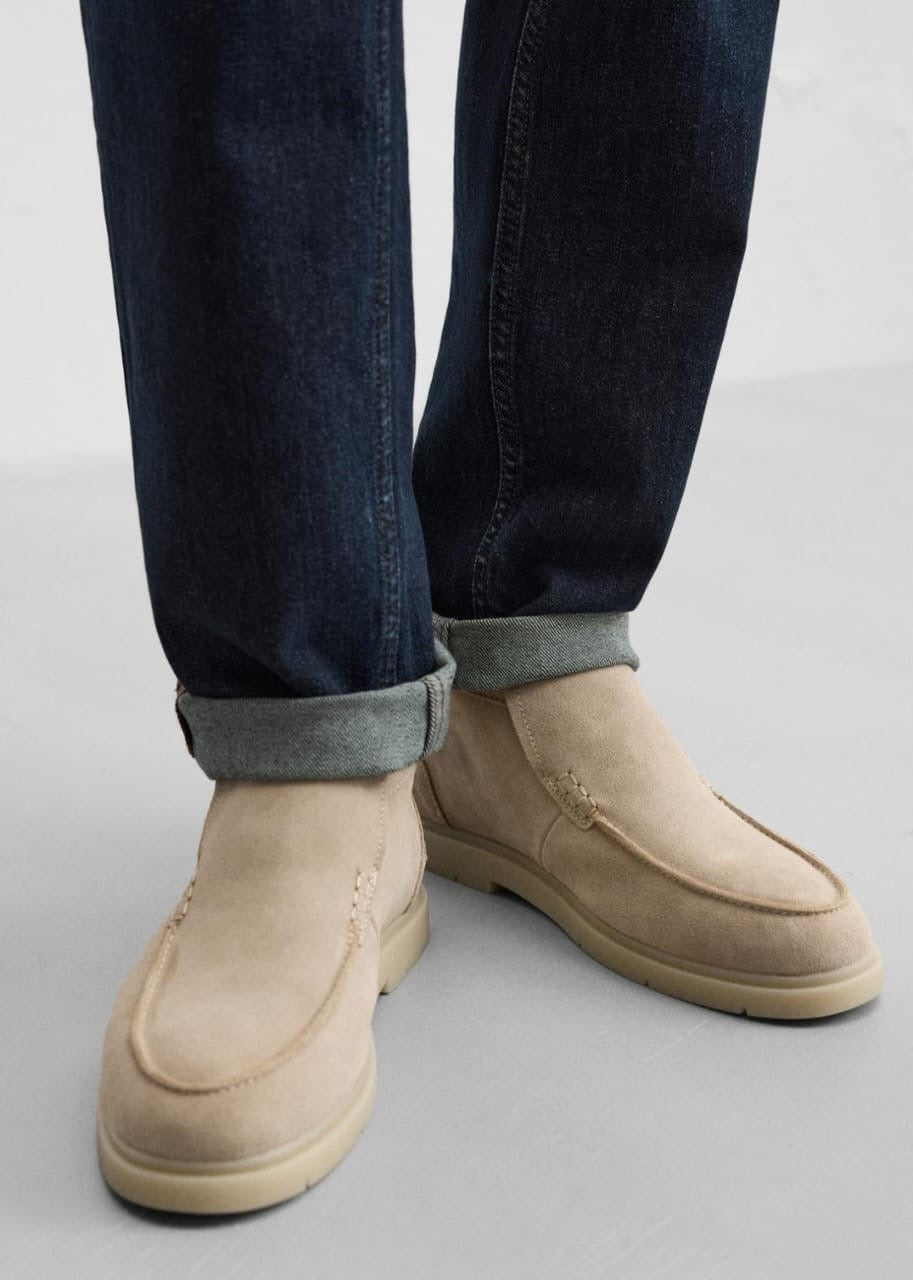 Zara Casual Leather Ankle Boots