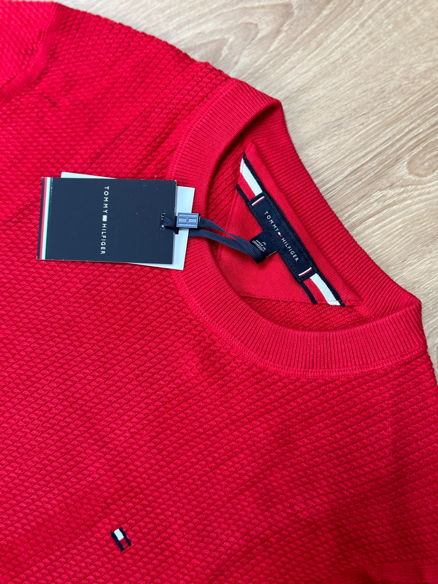 Tommy Hilfiger Textured Sweater in Red